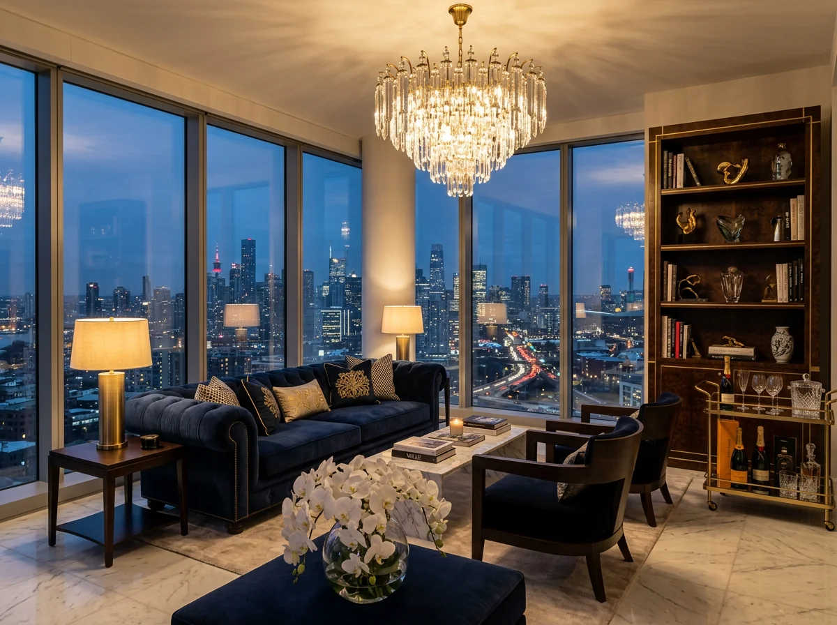 Luxuriös eingerichtetes Wohnzimmer