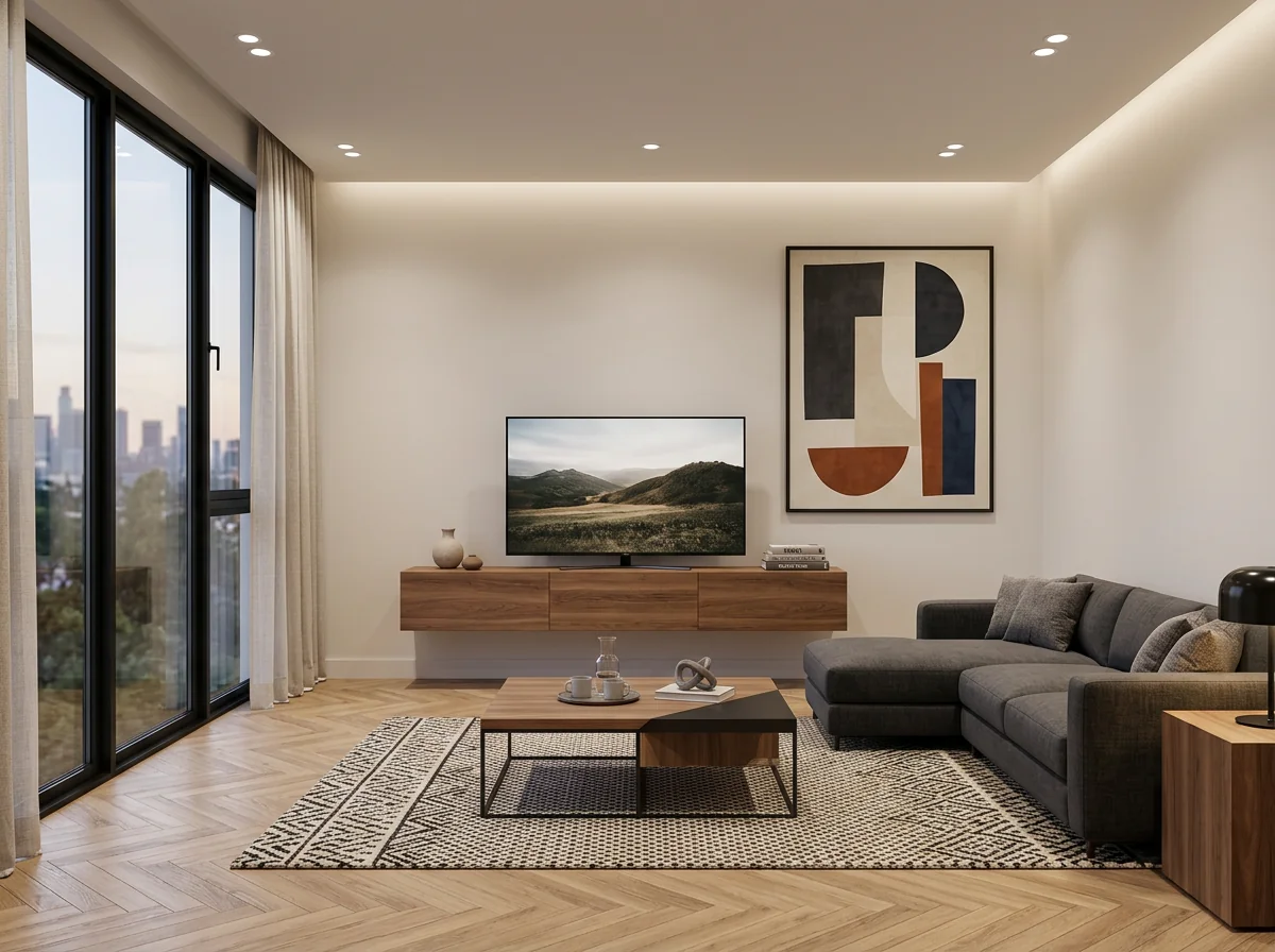 Modern eingerichtetes Wohnzimmer